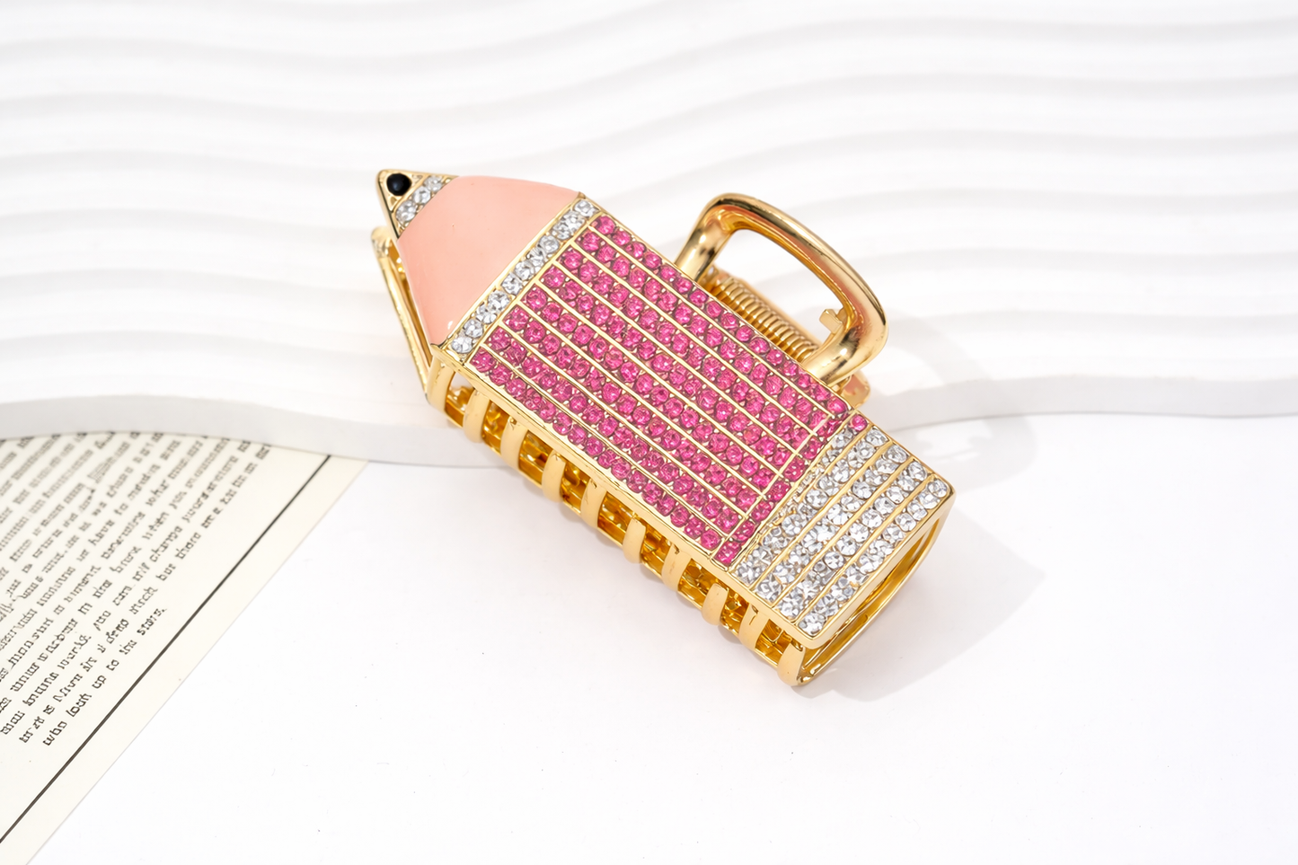 Crystal Pencil Statement Hair Claw Clip