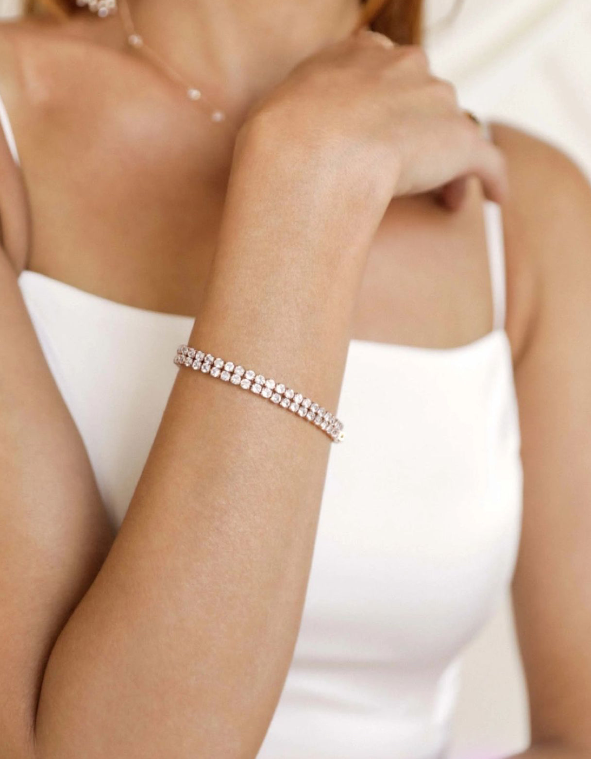 Night Shine Tennis Bracelet Stack