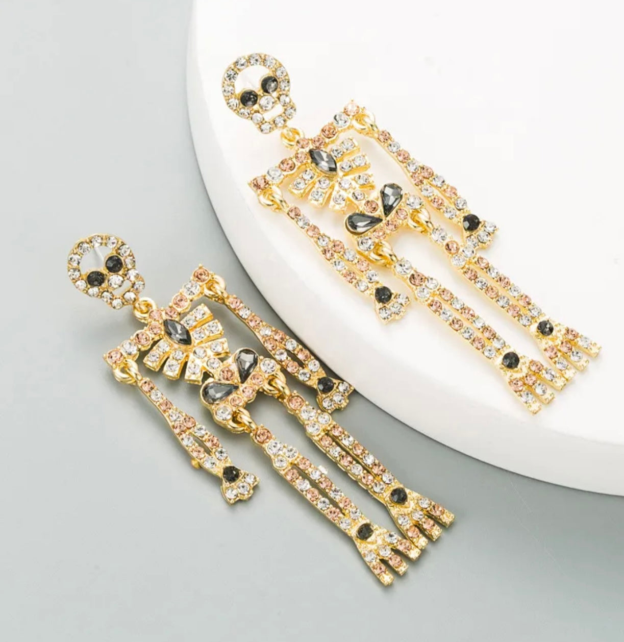 Rhinestone Skeleton Earing