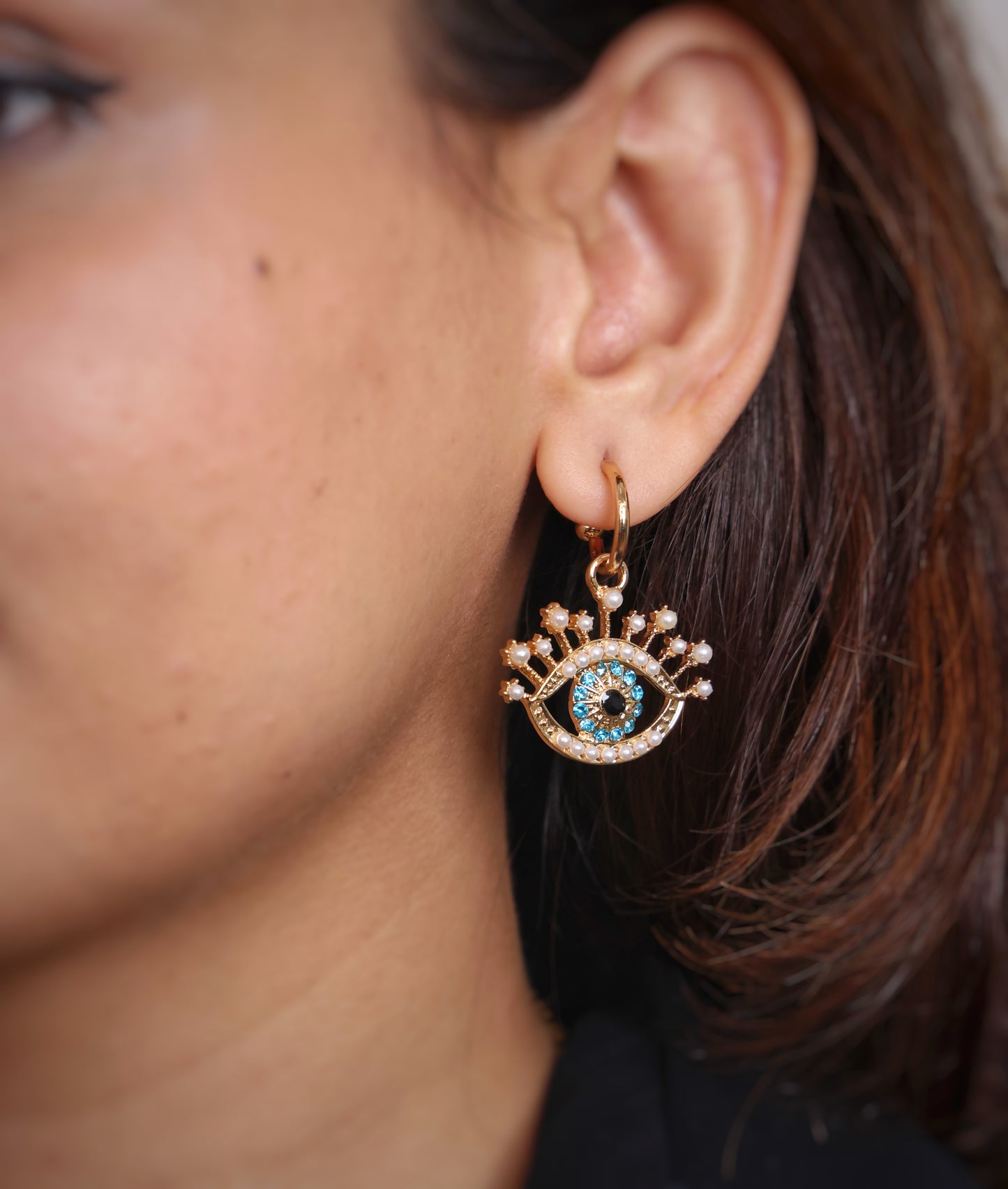 Evil Eye Hoop Earrings