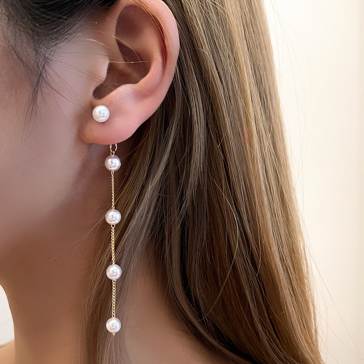 Long Pearl Earrings