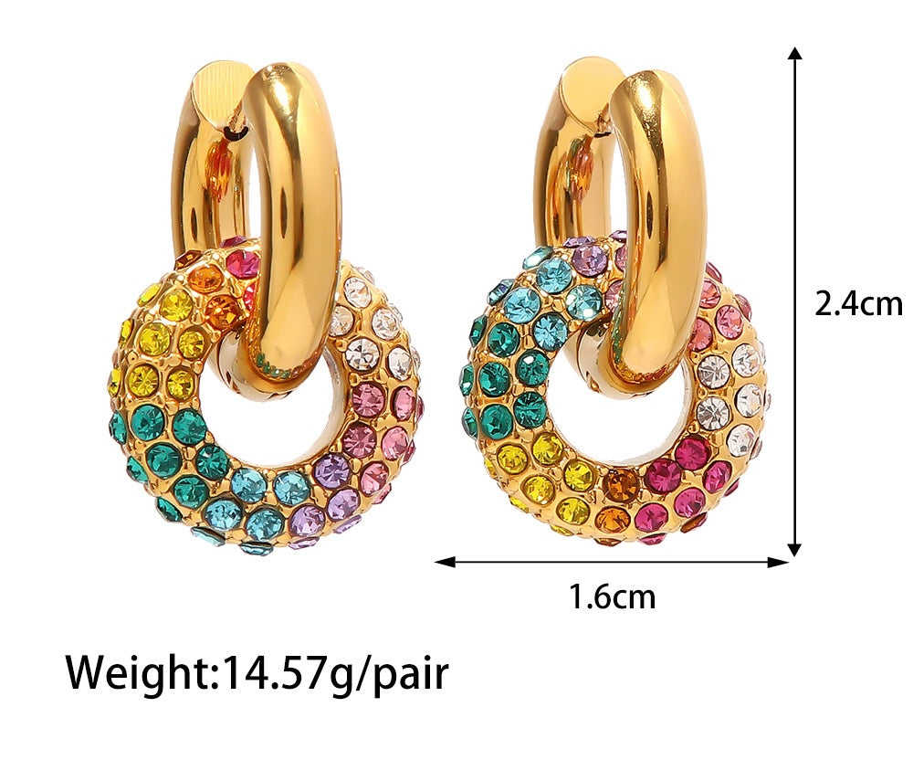 Rainbow Luxe Hoops