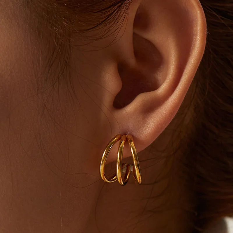Aurora Triple Hoop Earrings