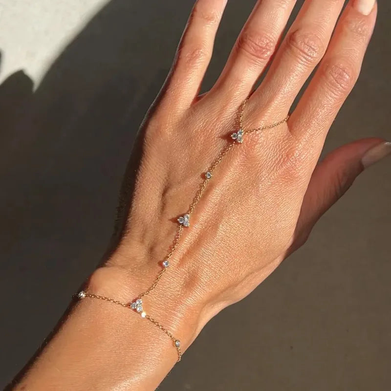 Chain Hand Harness – Classic Gold-Plated Elegance