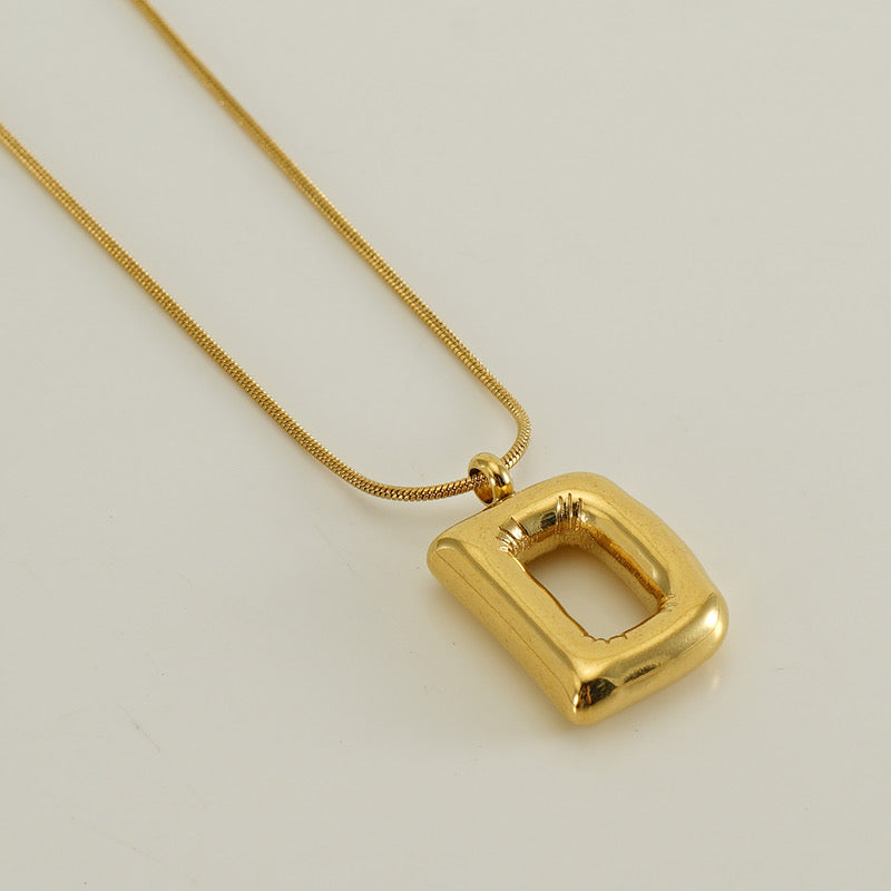 Gold Bubble Letter Pendant