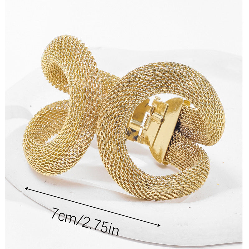 Statement Gold Mesh Bracelet