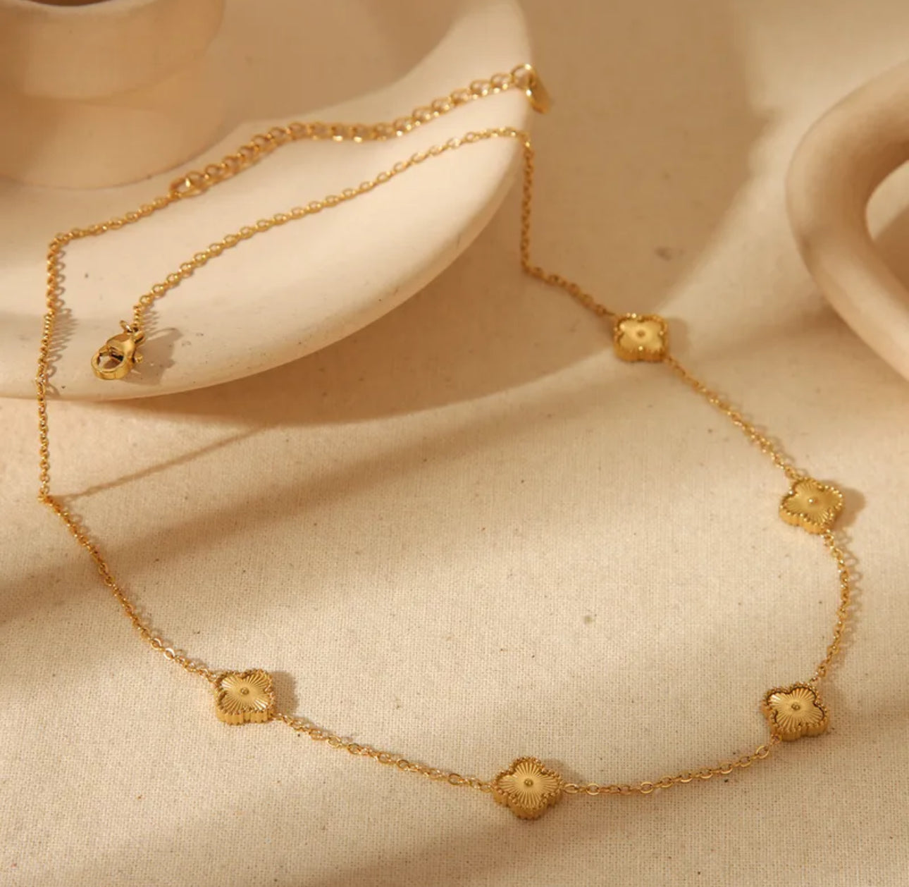 Gold Plated Leaf Necklace