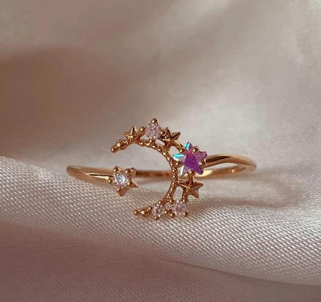 Demure Moon Ring