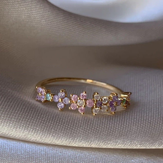 Demure Scarlet Rings