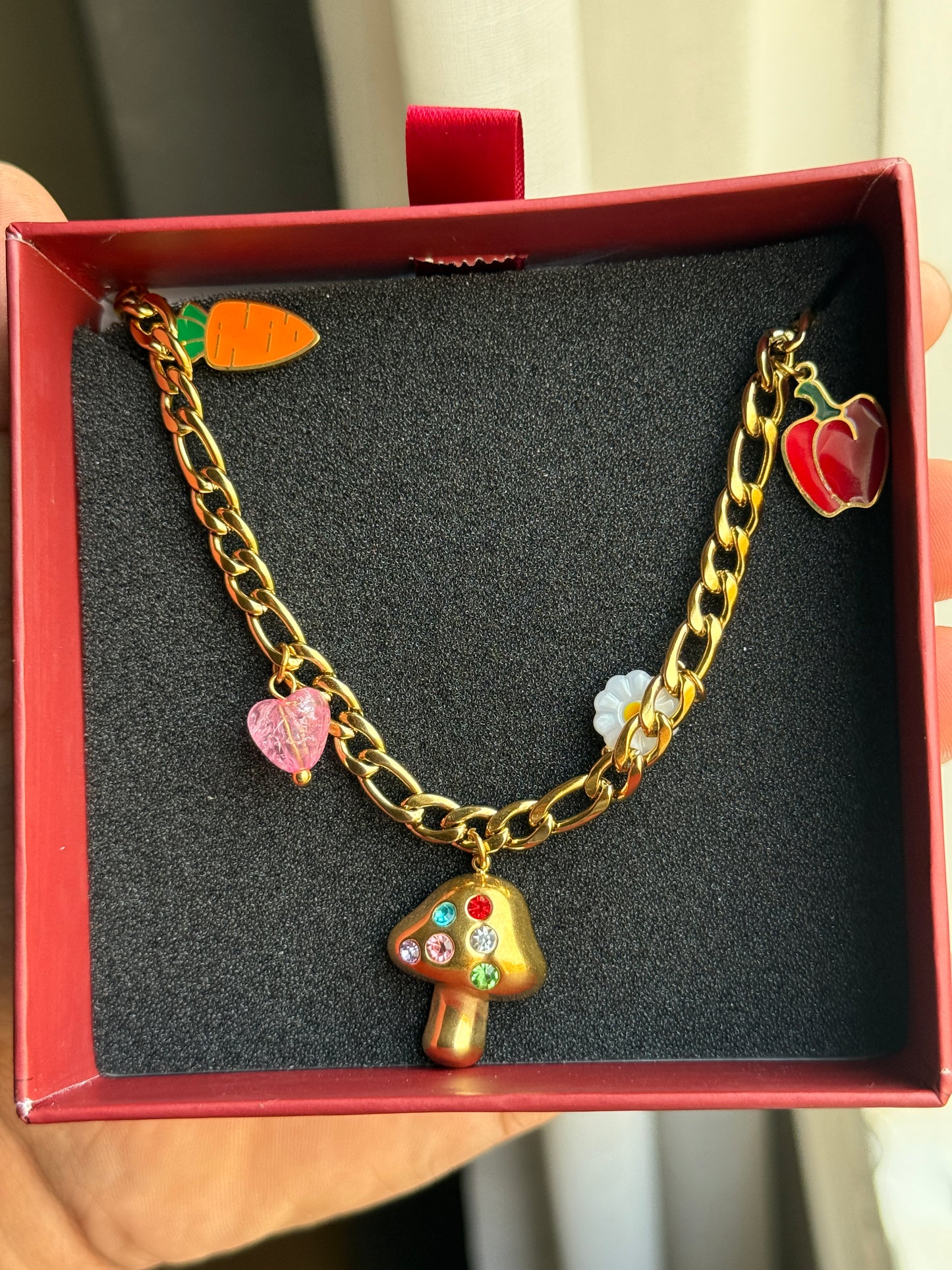 Whimsical Garden Gold-Plated Necklace
