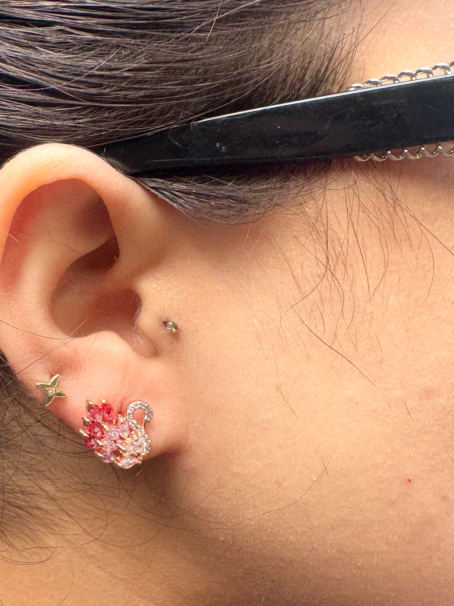 Swan Stud Earrings