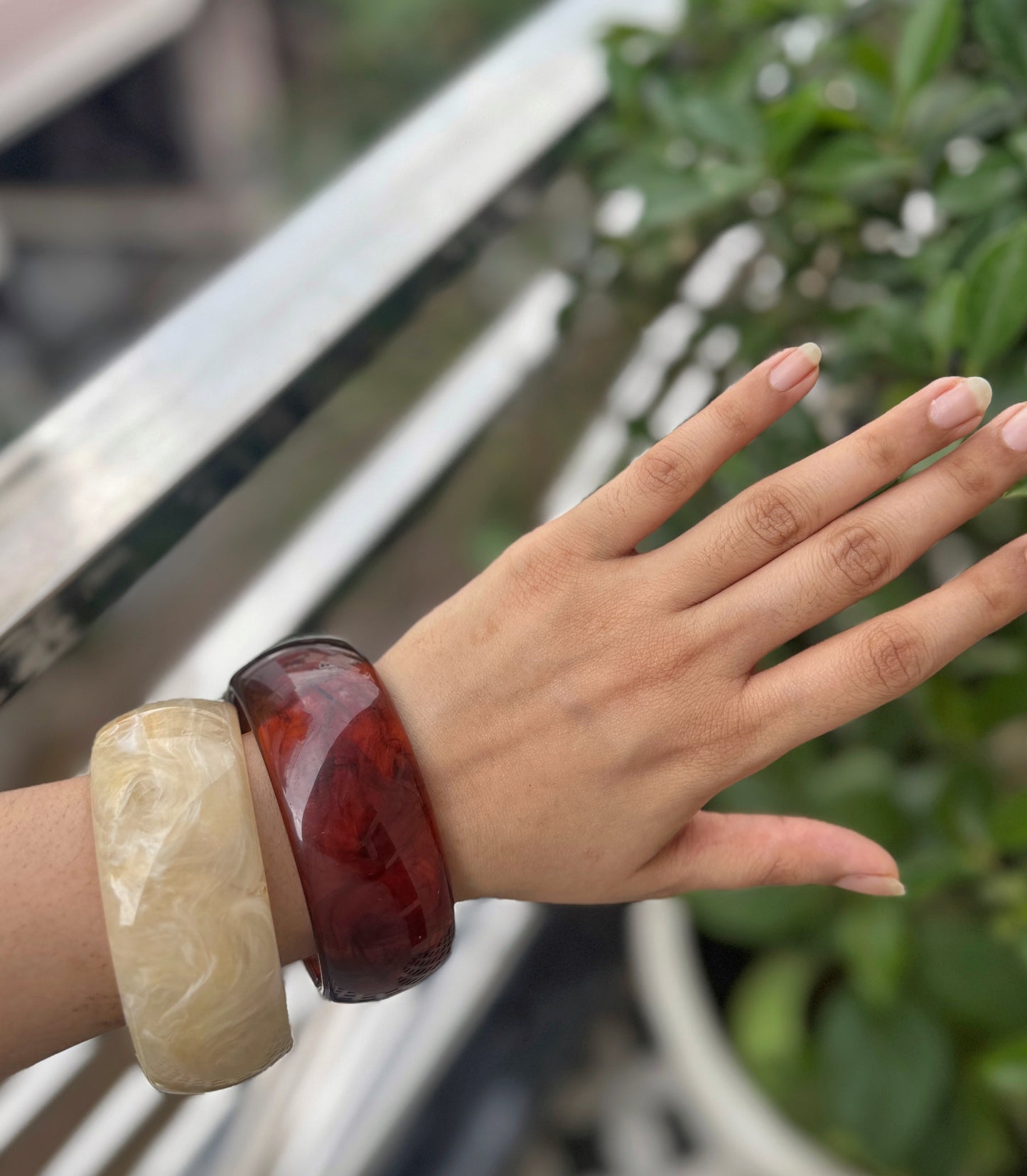 Marbled Resin Bangle Set – Classic Meets Contemporary