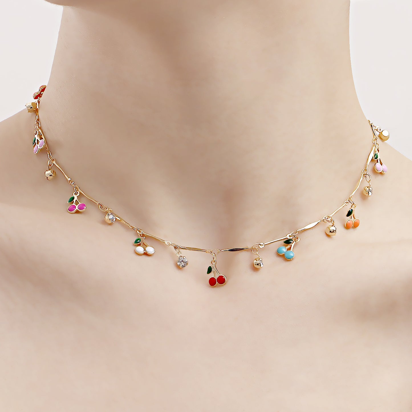 Pintresty Cherry Charm Necklace