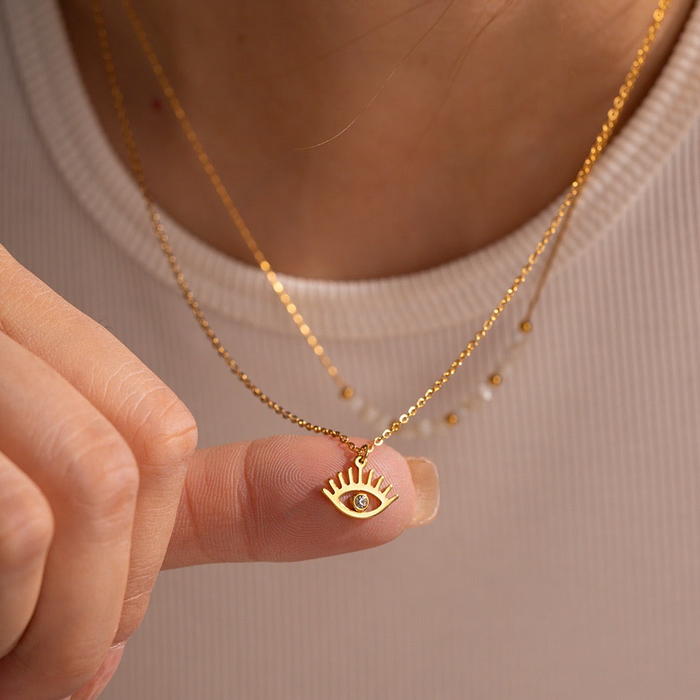Evil Eye Bracelet & Necklace Set – Luxe Protection Edition