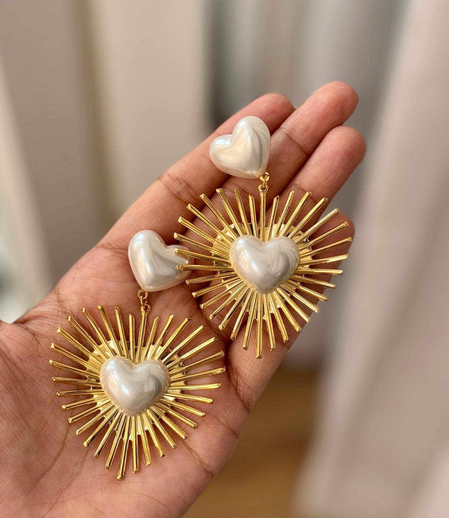 Burning Love Heart Earrings ❤️✨