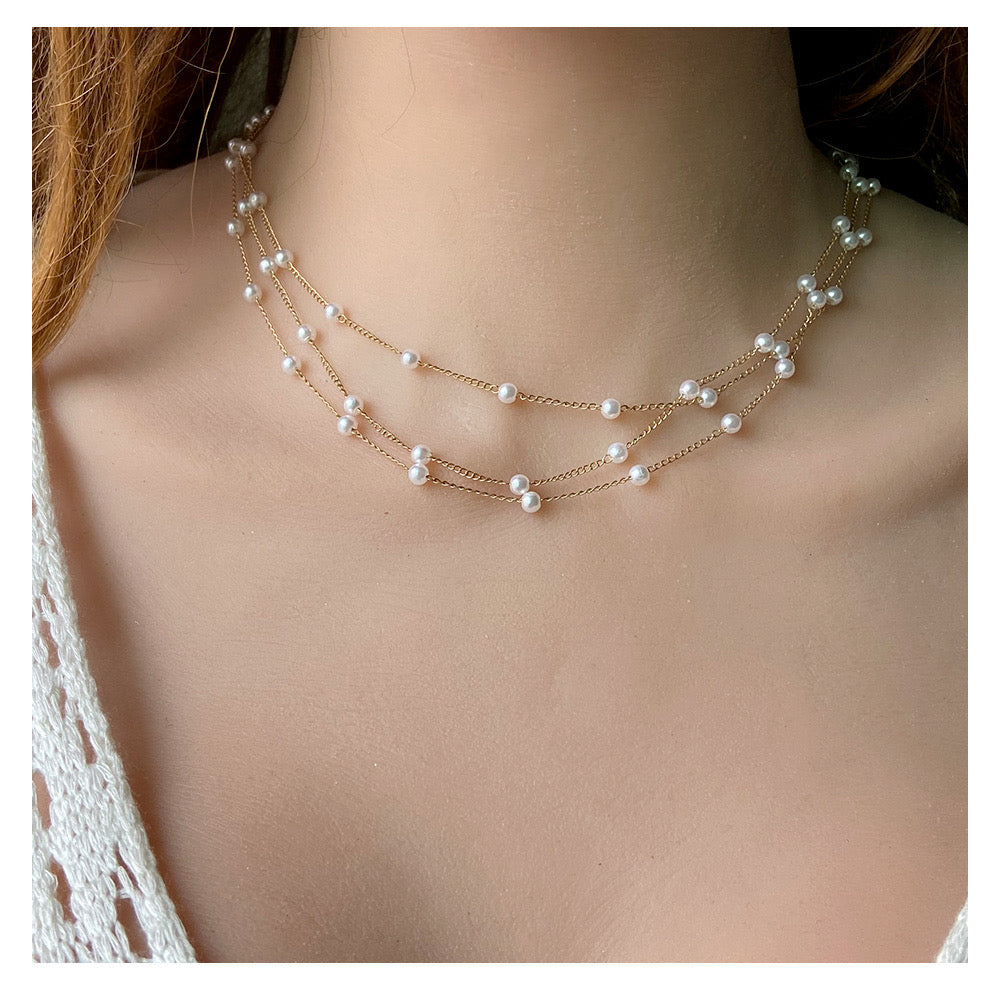 Celestial Pearl Layered Necklace