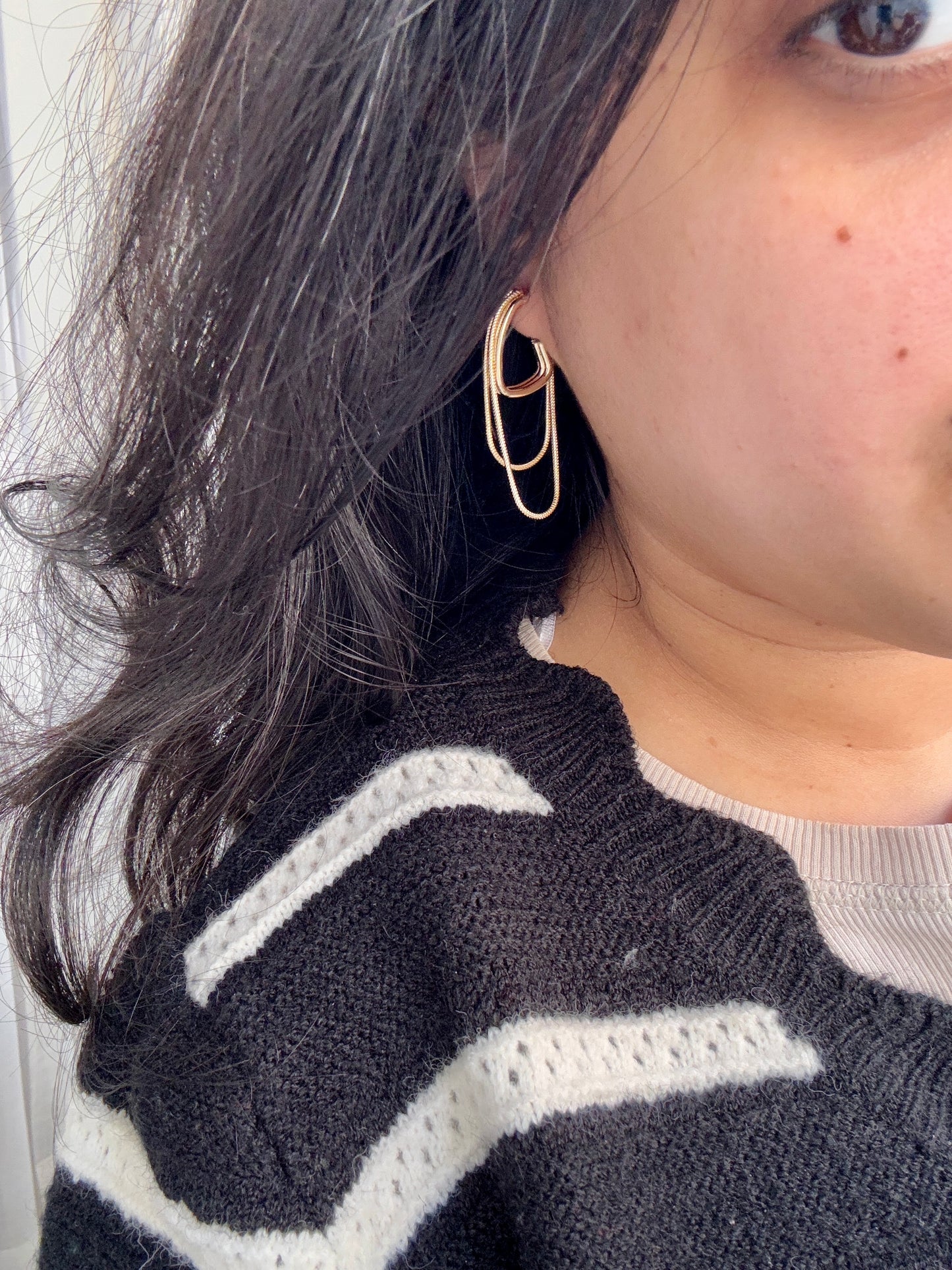 18K Gold-Plated Layered Hoop Earrings – Effortless Elegance