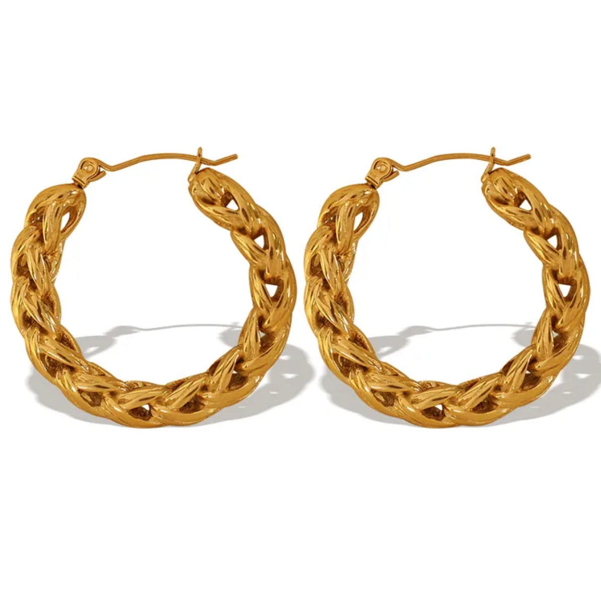 Celebrity Pleated Hoops