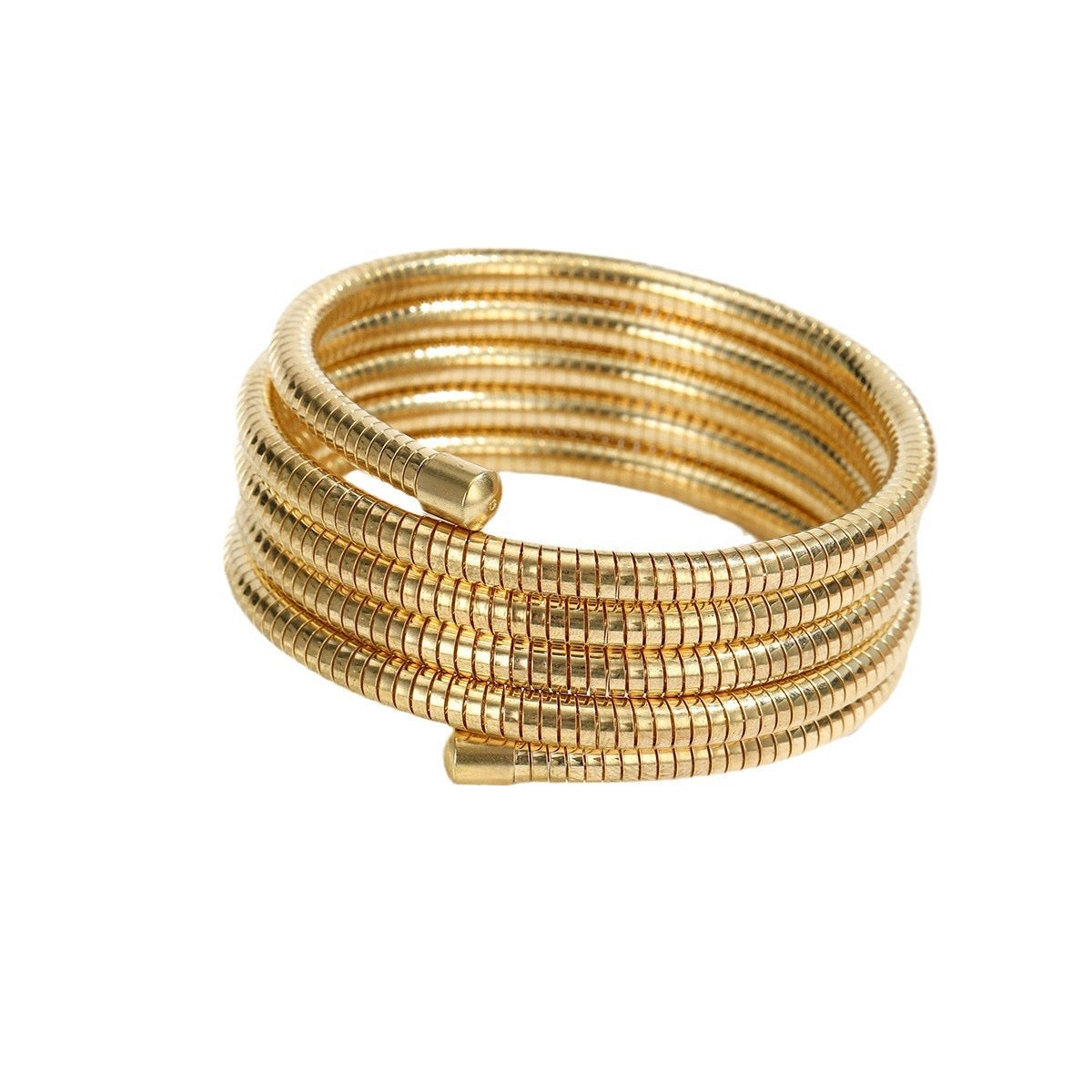 Golden Coil Adjustable Bangle