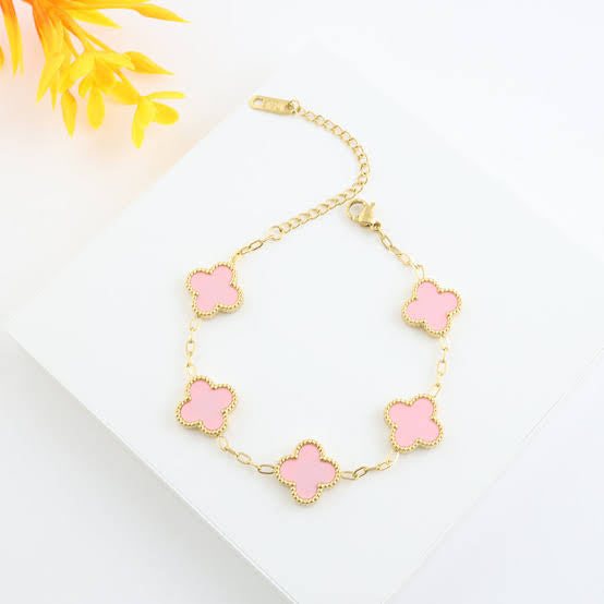 18K Gold Plated Clover Bracelet