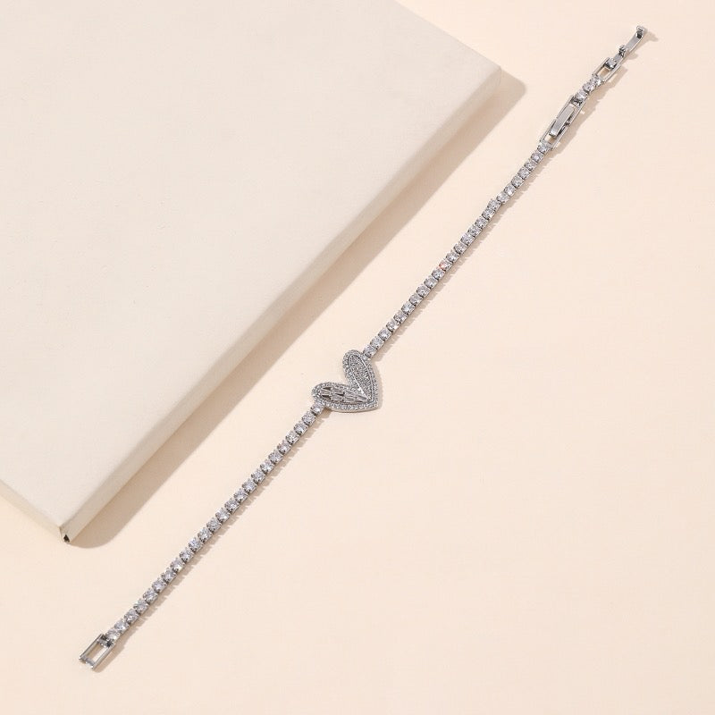 Heart Tennis Bracelet