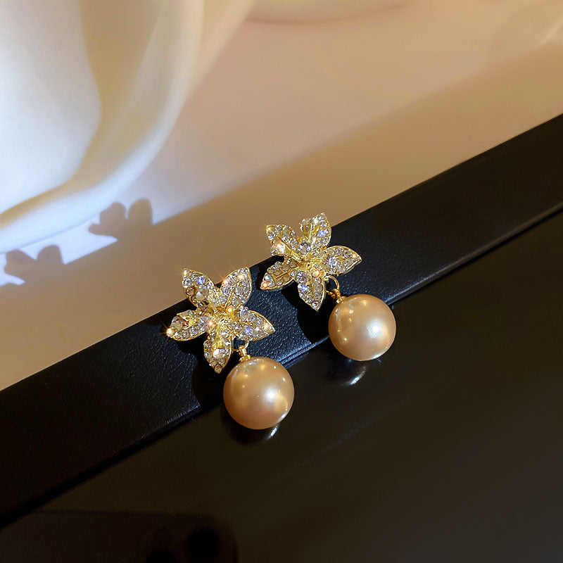Champagne Elegance Pearl Earrings ✨🥂
