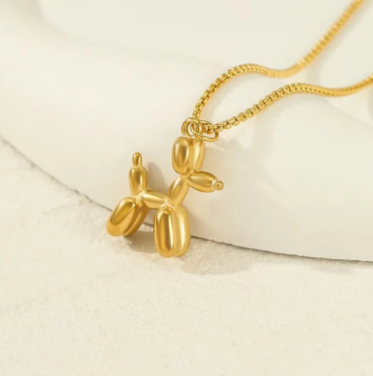 Golden Pup Pendant Necklace 🐶✨