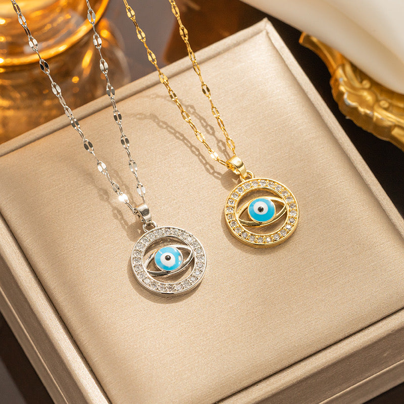 Evil Eye Silver Necklace