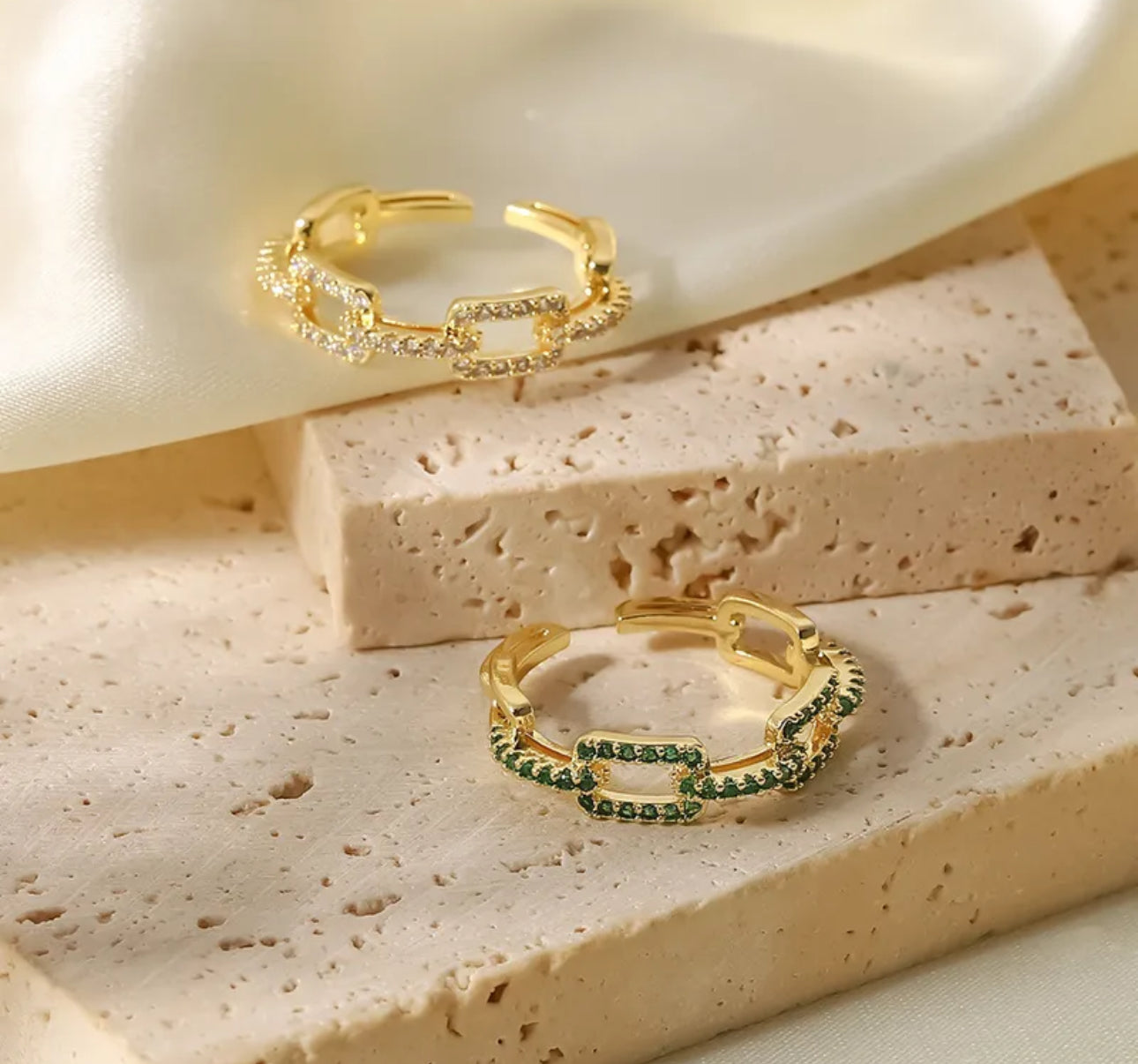 Diamond Chained Ring