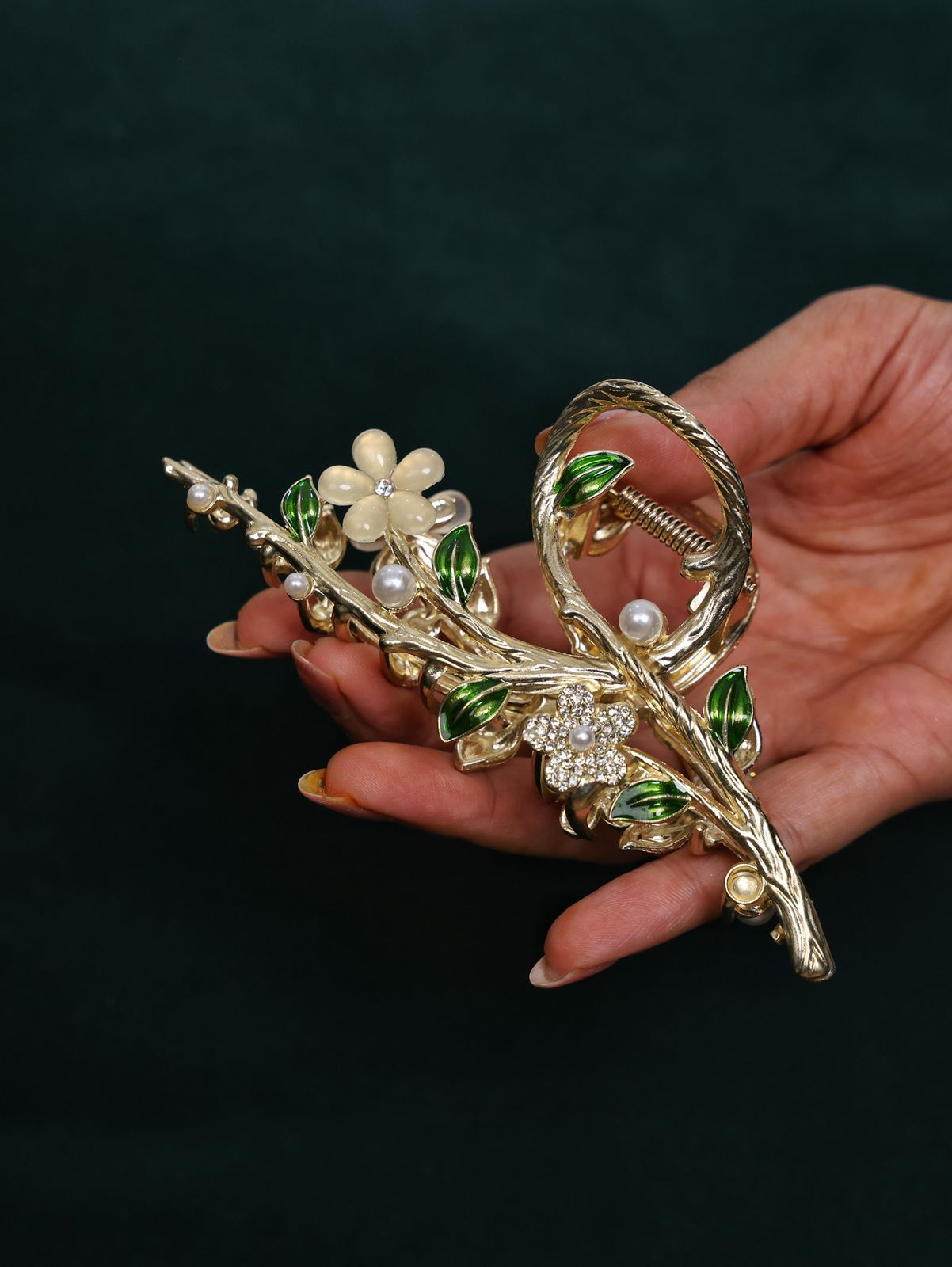 Luxe Flower Hair Claw