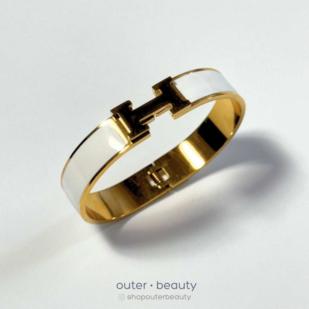 Classic H White Bracelet