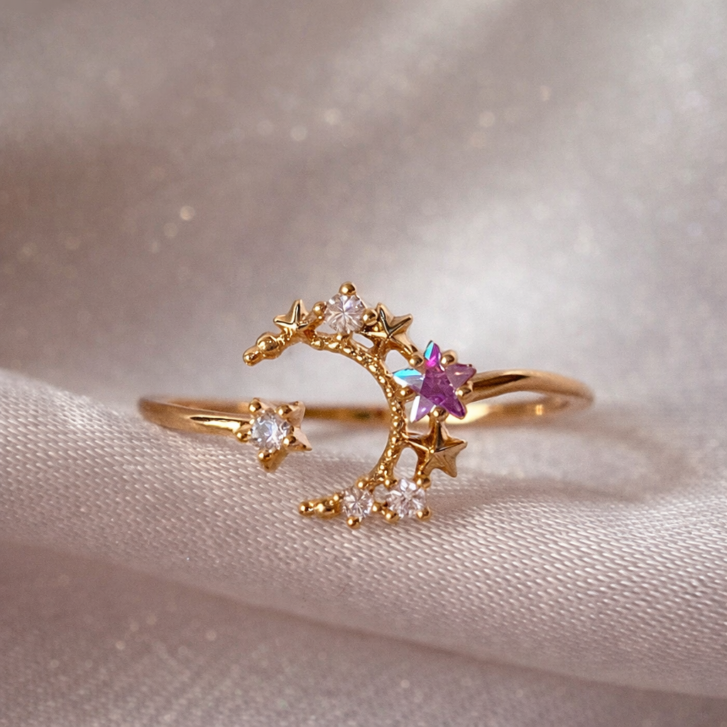 Demure Scarlet Rings