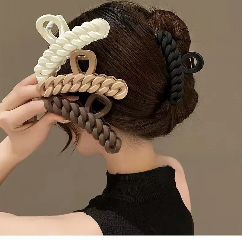 Minimalist Chain Hair Claw Set (3 Pieces)