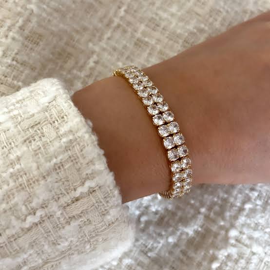 Night Shine Tennis Bracelet Stack