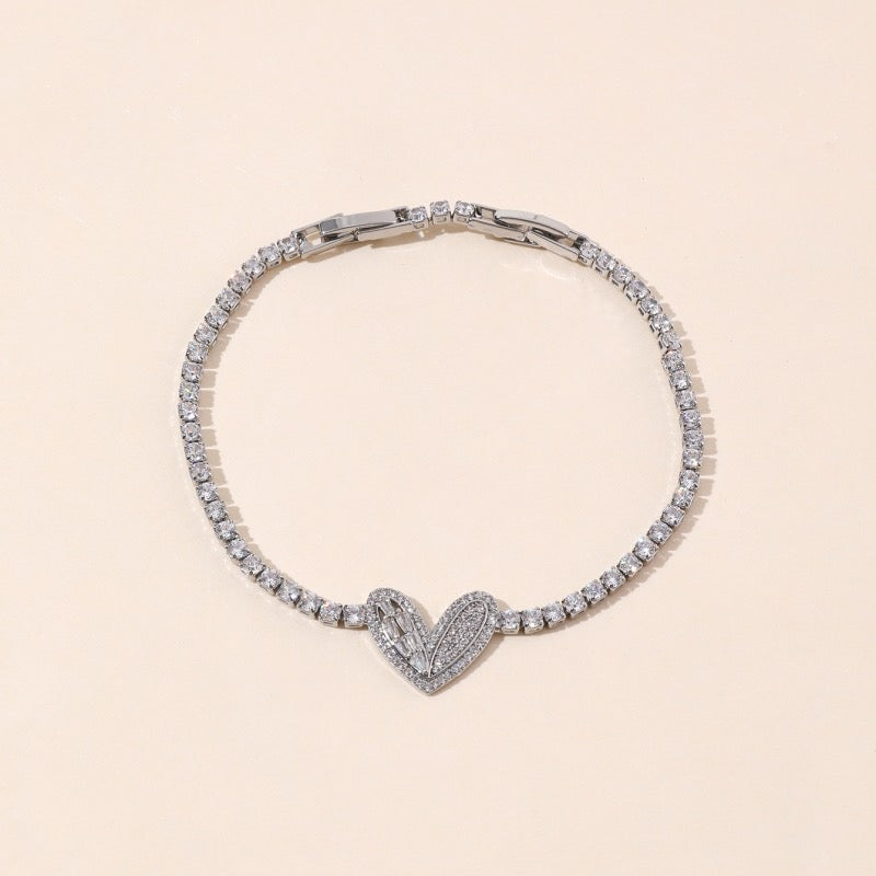 Heart Tennis Bracelet