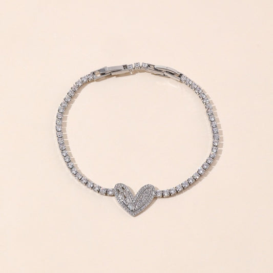 Heart Tennis Bracelet