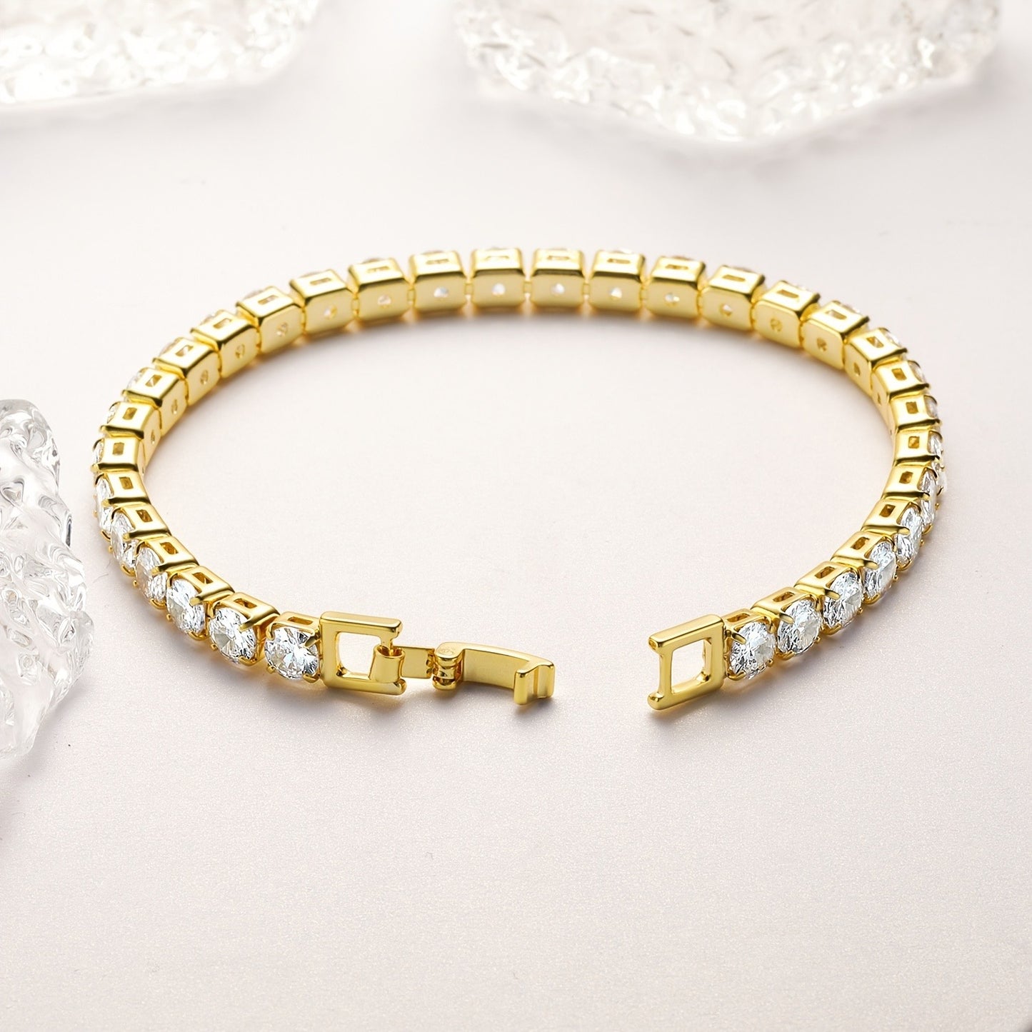 Classic Copper Pleated Tennis Bracelet