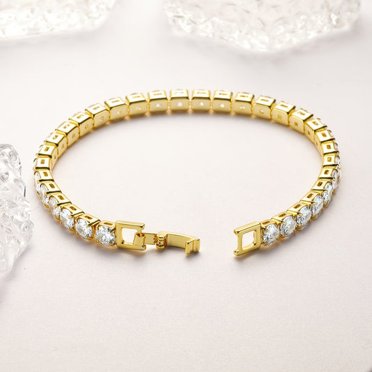 Classic Copper Pleated Tennis Bracelet