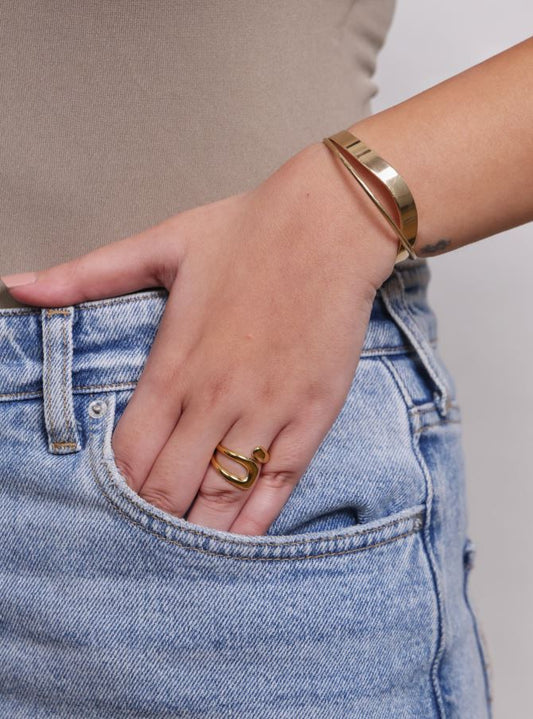 Gold Double Bangle