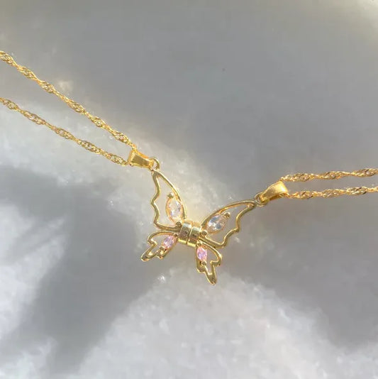 Butterfly Besties Necklace- Set of 2