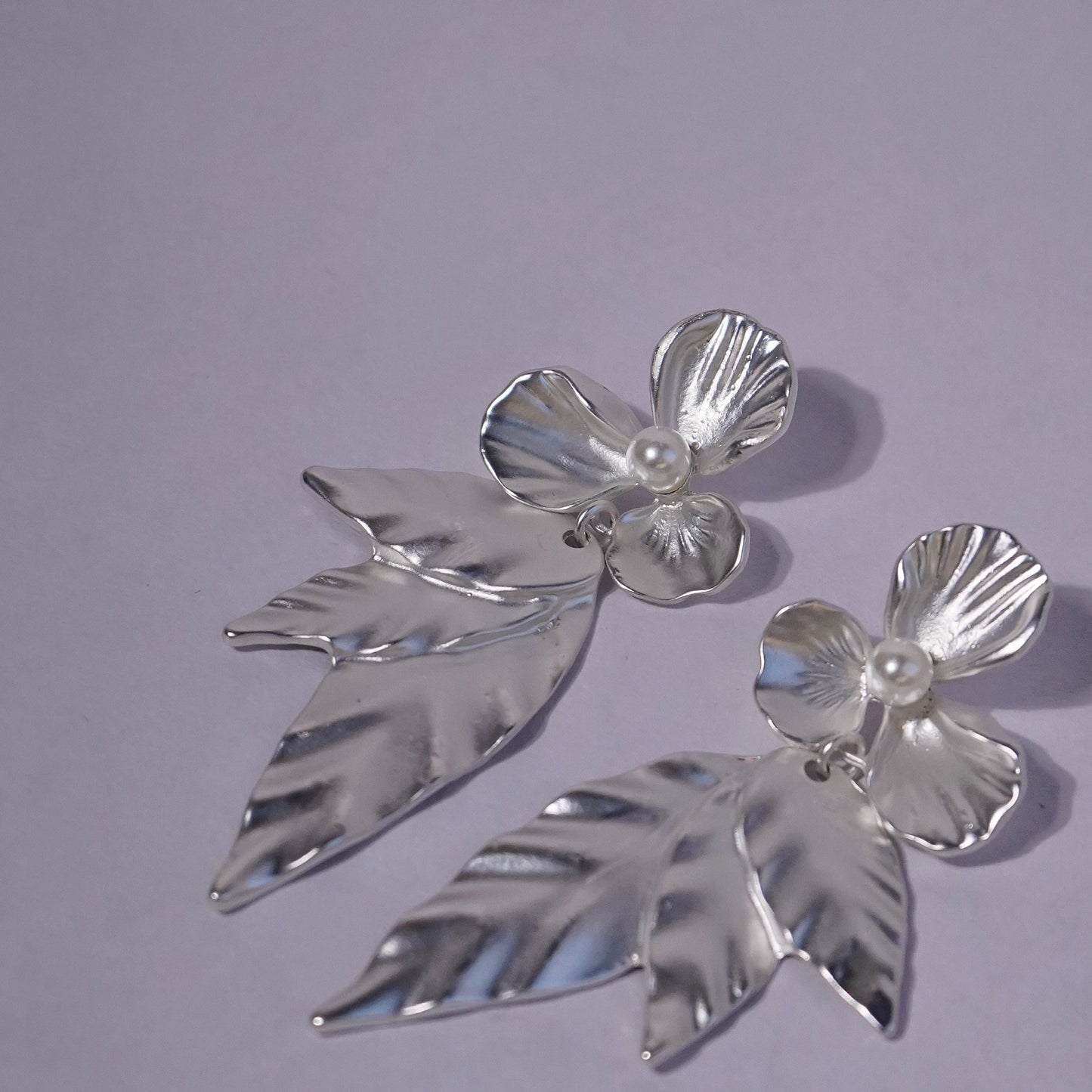Silver Leaves Earrings