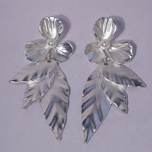 Silver Leaves Earrings
