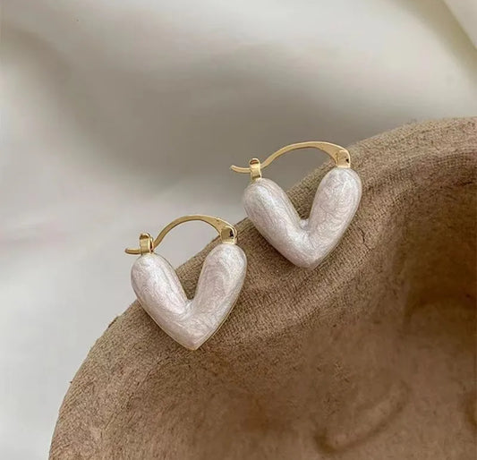 Korean White Marble Heart