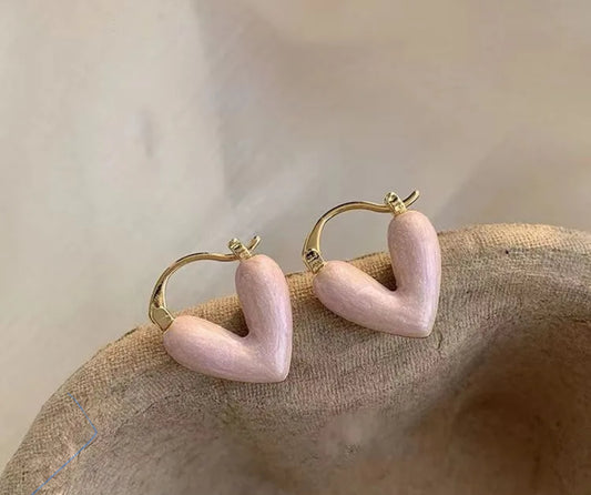 Korean Pink Marble Heart
