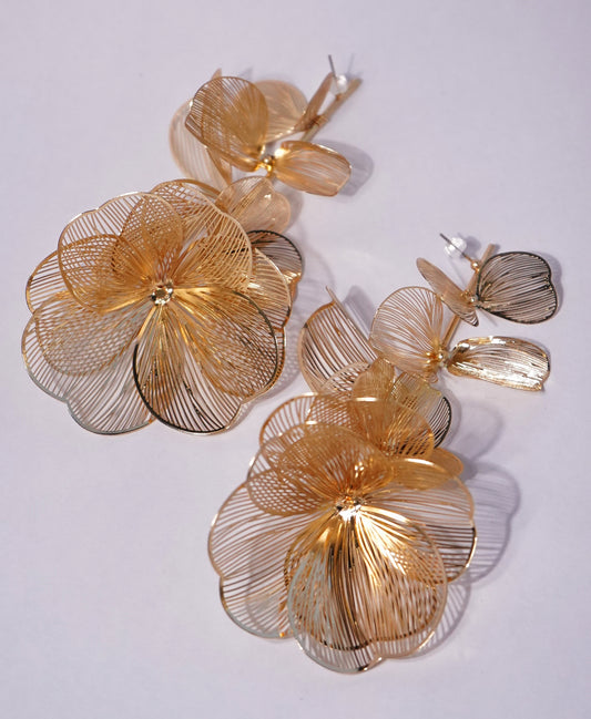 ShowStopper Inverted Flower and Leaves (Gold)