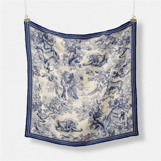 Head Scarf- Blue Jungle Theme