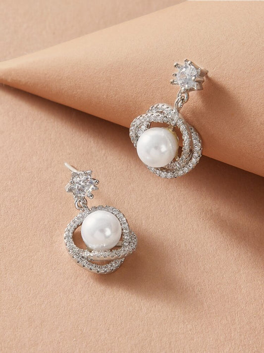 Celestial Pearl Orbit Earrings