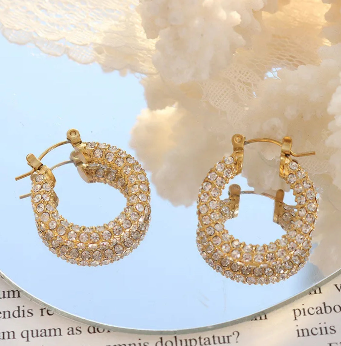 Luxe Pavé Hoop Earrings ✨