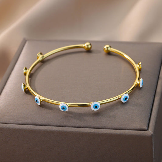Evil Eye Copper Plating Bangle