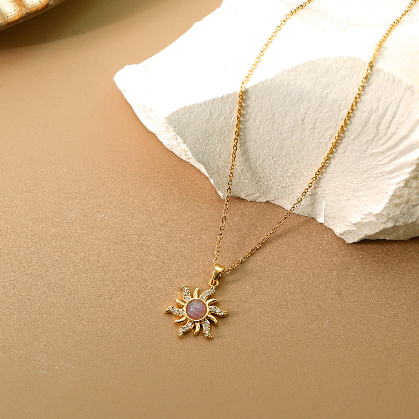 Radiant Sunburst Pendant Necklace